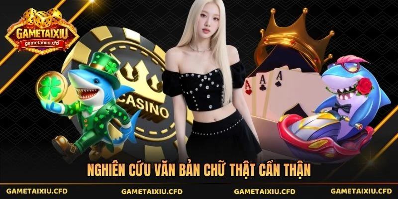 Nghiên cứu văn bản chữ thật cẩn thận